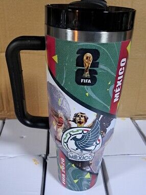 México 2026 Travel Mug - Green, Red, White